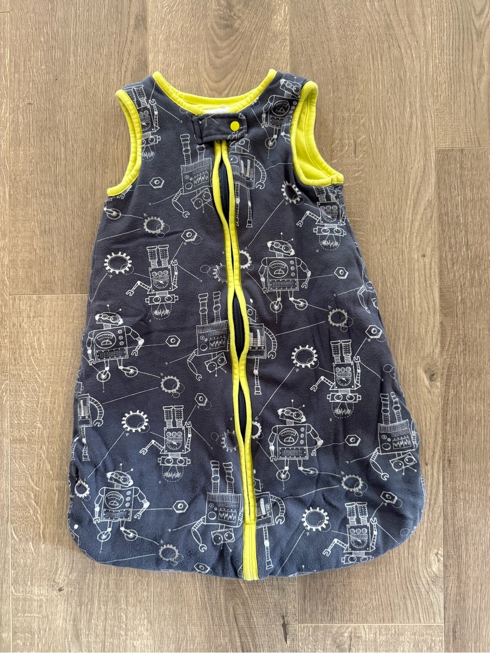 Sami & Jo Navy Robot Sleep Sack with Yellow Trim